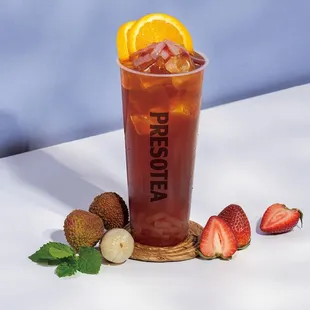Lychee Strawberry Fruit Tea