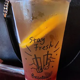 Strawberry lemonade and Lychee