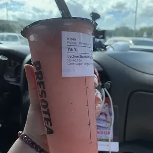 Strawberry lychee slush