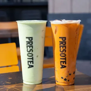 Avocado Smoothie &amp; Thai Pearl Milk Tea