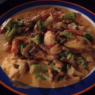 Chicken Sorrentino with veggies instead of pasta. Awesome!