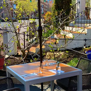 a table with a wine glass on it