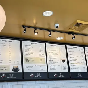 Menu as of Jan 2025