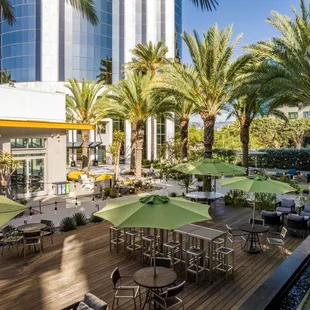 Spacious outdoor seating area.