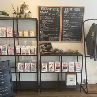 Drink Menu &amp; Merchandise