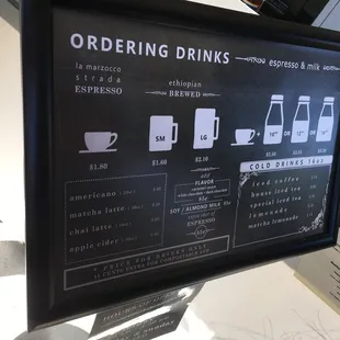 ordering drinks at a coffee shop