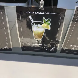 a picture of a drink on display