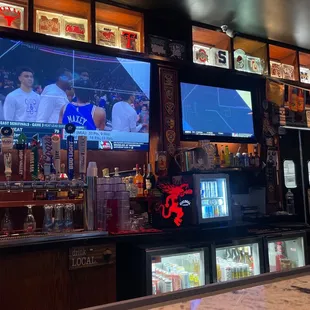 a television screen with a baseball game on it