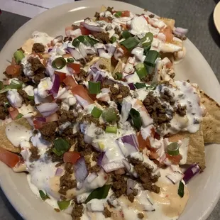 Queso nachos with GB
