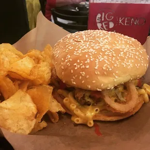 Mac and Cheese(burger). Is this heaven? No, it's Nebraska.