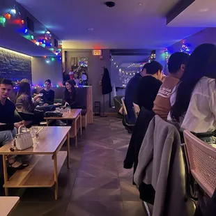 interior, sushi and sashimi