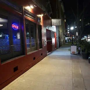 outside
