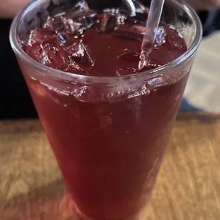 Hibiscus berry tea iced