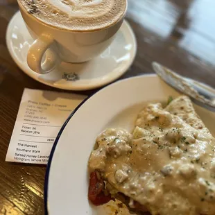 Salted Honey Lavender Latte and Southern Style Crepe (it was amazing!)