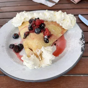 Berries and Cream Crepes Brunch