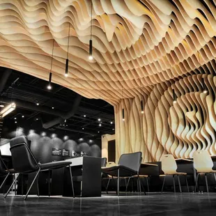 the interior of a coffee shop