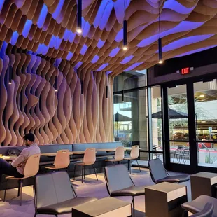 the interior of a coffee shop