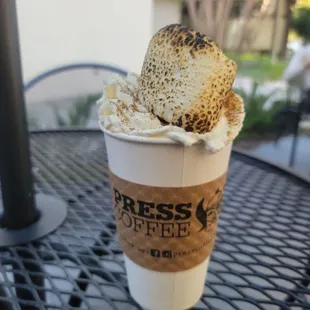 PSL with a toasted marshmallow ($13 tho...eek! There's not even booze in it.)