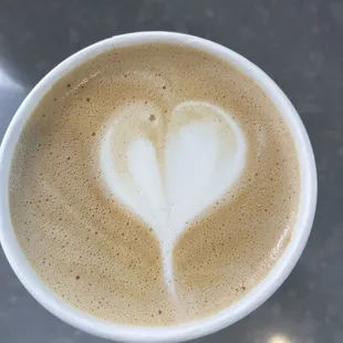 oat milk latte with love