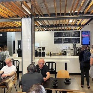 Inside the coffee shop