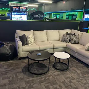 Tv pod with seating for up to 15