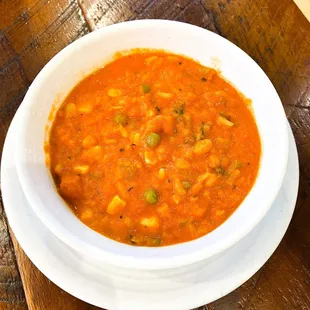 A special: Tomato Soup with Veggies