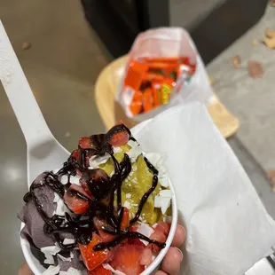 Acai freeze & Pumpkin Freeze with Toppings