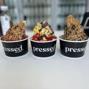 Size 2 Chocolate Freeze, Tropical Freeze, and Vanilla Freeze