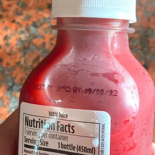 Ordered and picked up on 9/1/23 and they gave me a juice with best by date of 9/2/23.