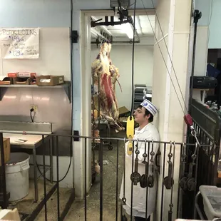 a man in a kitchen