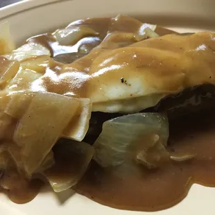 Stuffed hamburger steak