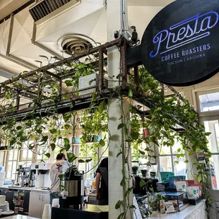 the interior of a restaurant