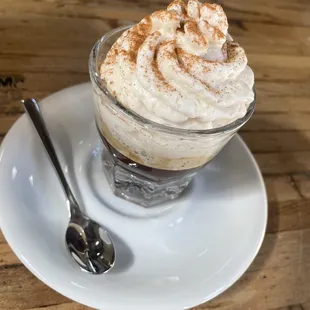 Smoke and salt espresso with vegan whip and smoked salt