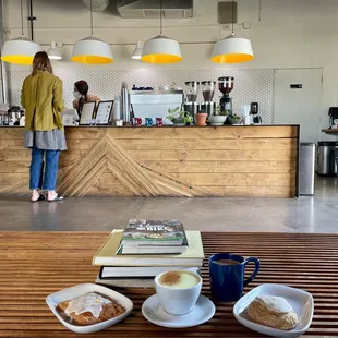 View of the barista counter from the couch