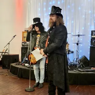 Pic of our Slash officiant during ceremony