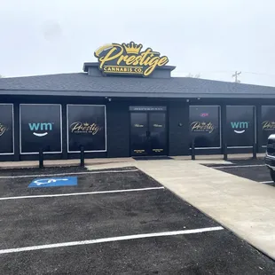 The outside of our building. We have plenty of parking