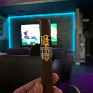 A cigar in the lounge