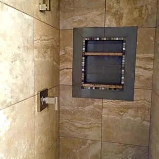 Shower with Custom Built-In Niche.