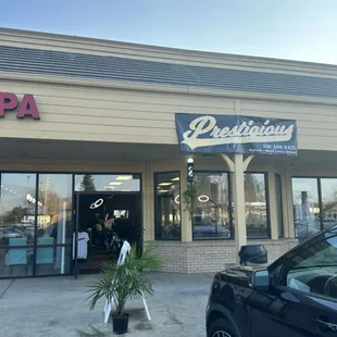Store Front of Prestigious Grooming Lounge