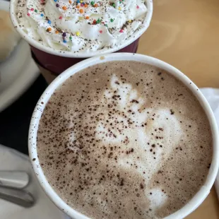 Hot chocolate &amp; hot mocha