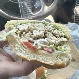 Pesto chicken sandwich