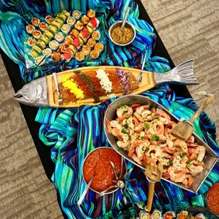 Seafood buffet station