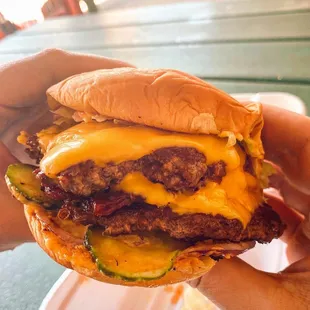 Double Pastrami Bacon Burger