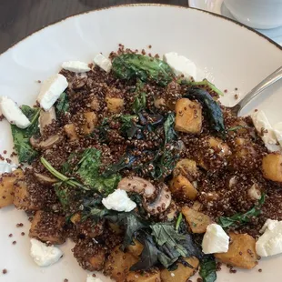 Yummy.  Highly approve of the vegan quinoa breakfast bowl.