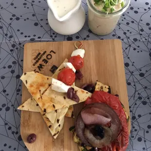This was a strange tasting set up for a hummus platter.