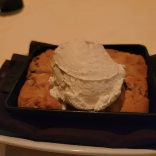 Chocolate Chip Cookie Baked in a Skillet