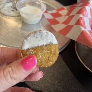 Fried pickles with homemade ranch