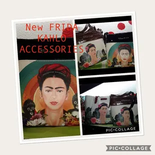 Designer Frida Khalo handbags.