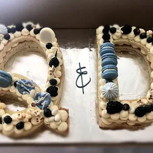 Pretty Baked Letter Cake, Q &amp; D