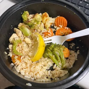 Chicken and Shrimp Chicken Steam Bowl